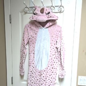 George Blush Pink XS Umicorn Hooded Footless Onesie